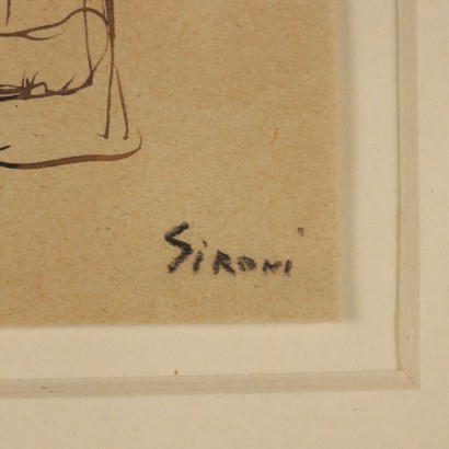 Disegno a inchiostro di Mario Sironi,Due figure,Mario Sironi,Mario Sironi,Mario Sironi,Mario Sironi,Mario Sironi,Mario Sironi