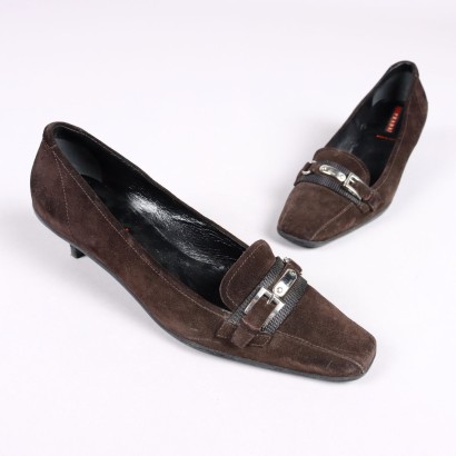 Prada Suede Loafer with Heel