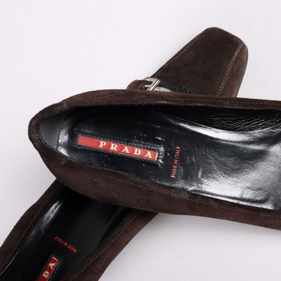 Prada Wildleder Loafer mit Absatz