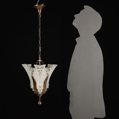 Lustre avec Verre Satiné