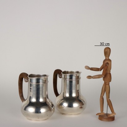 Pair of Carafes in Silver Teghini F