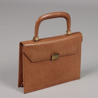 Borsa Vintage in Pelle Caramello