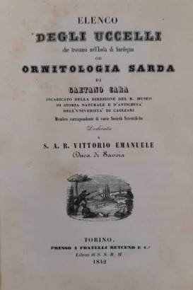 Elenco degli uccelli che trovansi nell'Isola di Sardegna od Ornitologia Sarda