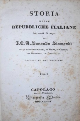 Histoire des républiques italiennes du se