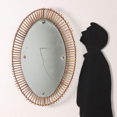 Miroir en bambou