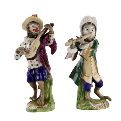 Pair of Porc Orchestral Monkeys