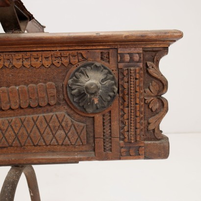 Coffee Table with Ancient Carved Base