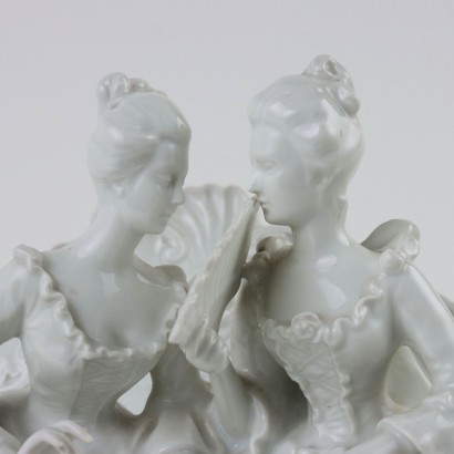 Sculptural Group in White Porcelain Gi