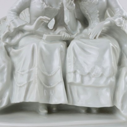 Sculptural Group in White Porcelain Gi