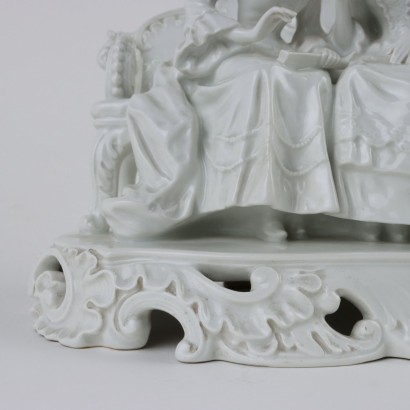 Sculptural Group in White Porcelain Gi