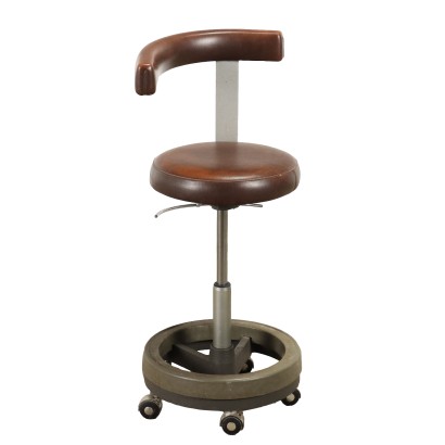 Tabouret de Dentiste Vintage des Années 70-80 Métal