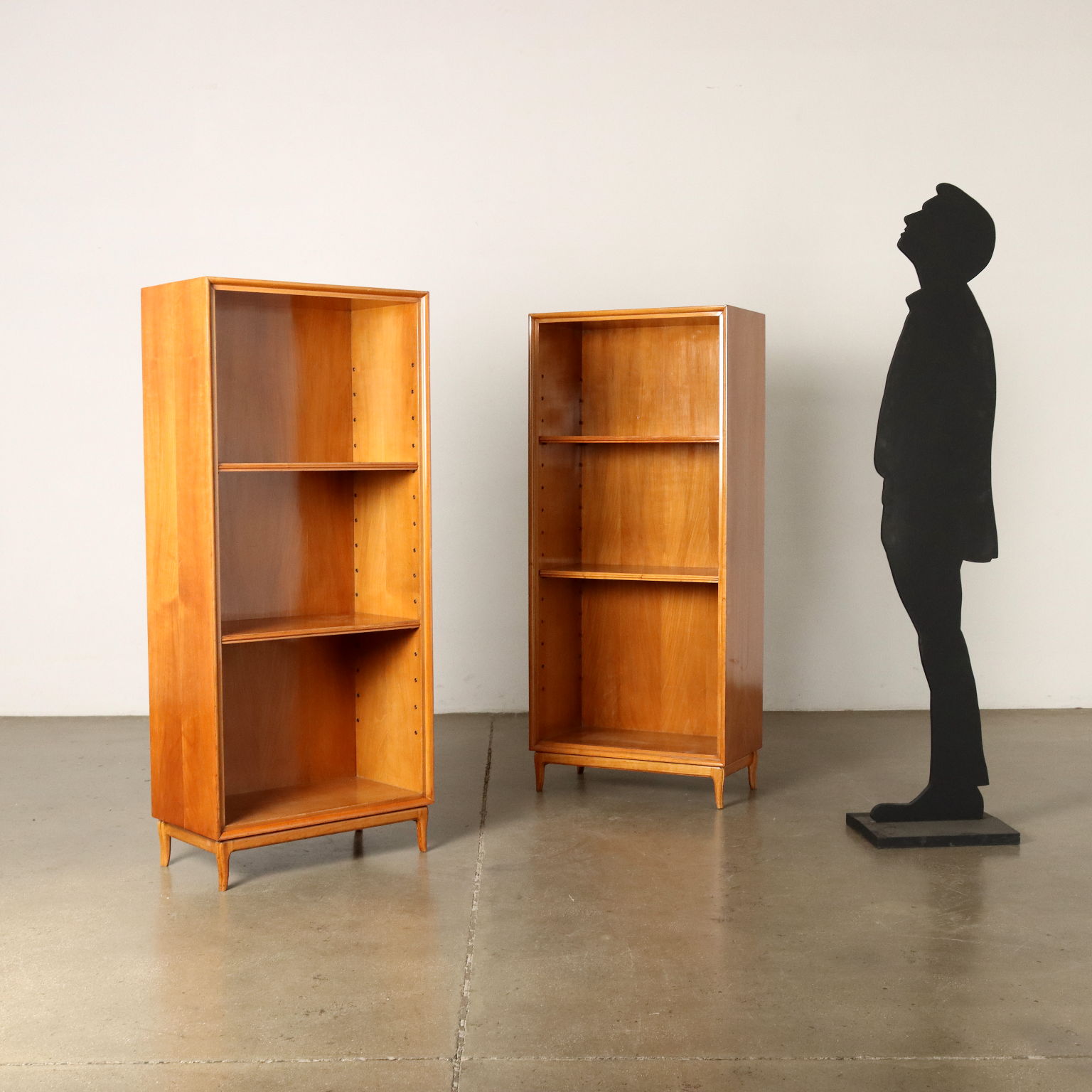 Libreria slim in teak vintage, 1950