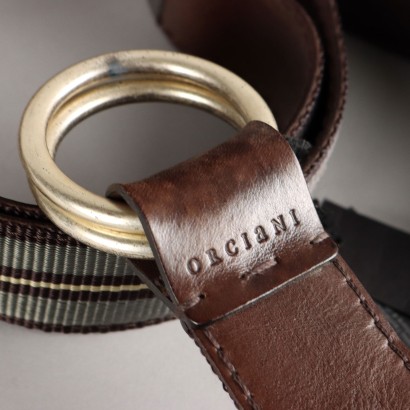 Orciani Leather and Canvas Belt