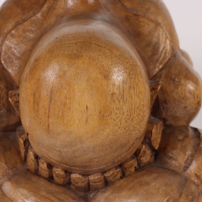 Weeping Buddha Wooden Sculpture