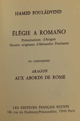 Élégie vers Romano