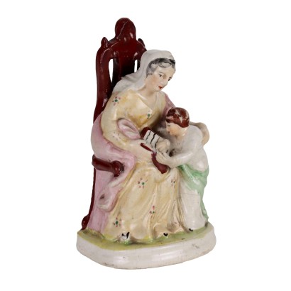 Sculpture Ancienne en Porcelaine Staffordshire Angleterre 1860-1880