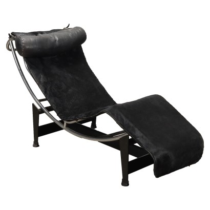 Vintage Chaise Longue Cassina LC4 Design Le Corbusier 80er Jahre