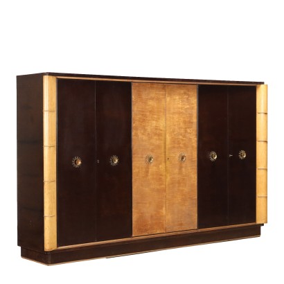 Meuble Armoire Vintage Plaqué en Frêne Italie Années 1930-40