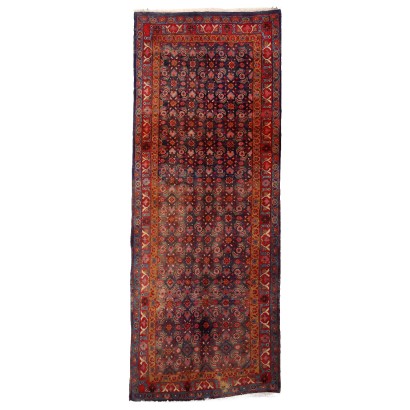 Tapis Ancien Asiatique en Coton Laine Noeud Gros 280 x 110 cm