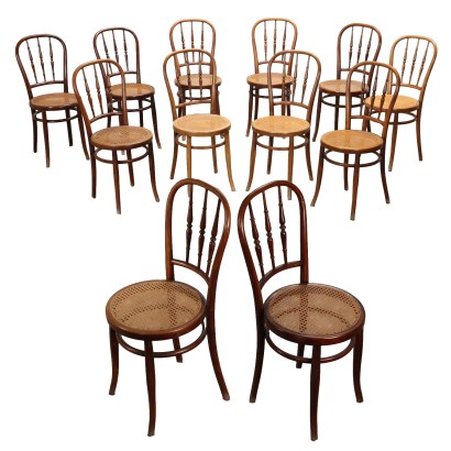 Group of Antique Chairs Josia Eissler & Söhne Beech XIX Century