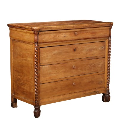 Dresser, Louis Philippe chest of drawers in walnut