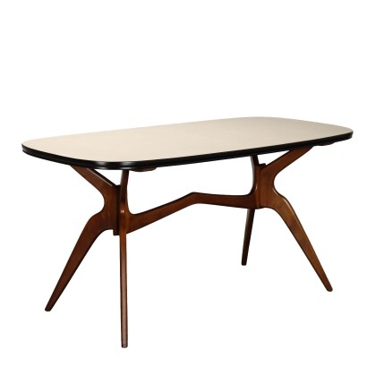 Table Vintage en Laminé et Hêtre Italie Années 50-60