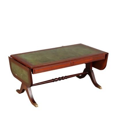 Antique Extendable Table Mahogany Veneer Italy XX Century