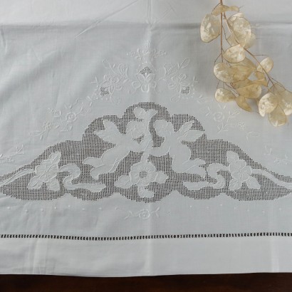 antiques, sheets, antique sheets, antique sheets, ancient Italian sheets, antique sheets, neoclassical sheets, 19th century sheets, double sheet and two pillowcases