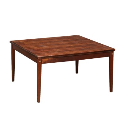 Table Basse Vintage Plaquée en Bois Exotique Brésil