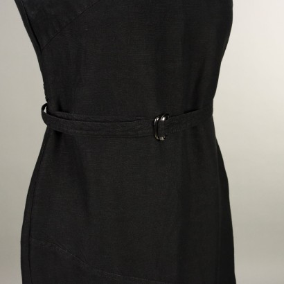 Marella Black Linen Blend Dress