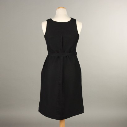 Robe Marella en lin mélangé noir