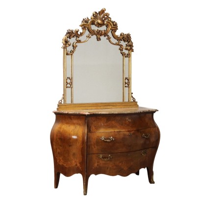 Commode Ancienne en Style Baroque Érable du XXe Siècle