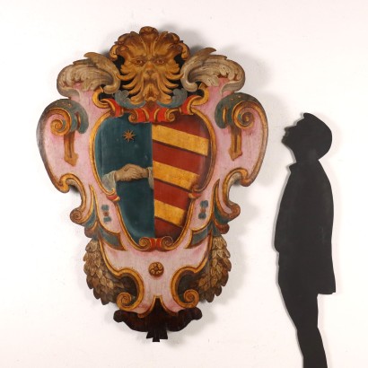 Large Baroque Pasqui Family Coat of Arms