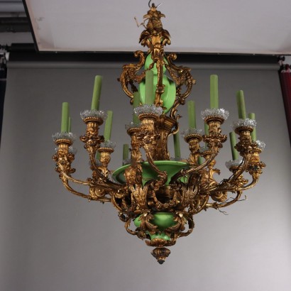 Lustre Napoléon III en Bronze Doré