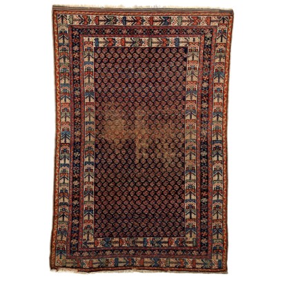 Tapis Ancien Asiatique en Laine Noeud Fin 185 x 122 cm