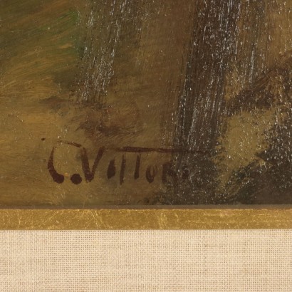 Peinture de Carlo Vittori,Intérieur d'écurie avec âne,Carlo Vittori,Carlo Vittori,Carlo Vittori,Carlo Vittori