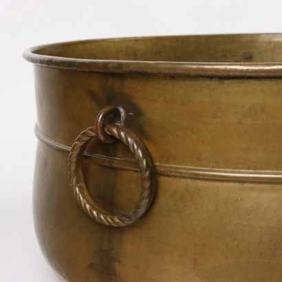 Two Large Brass Cachepots