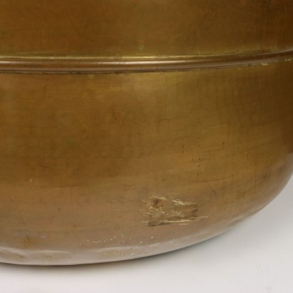 Two Large Brass Cachepots