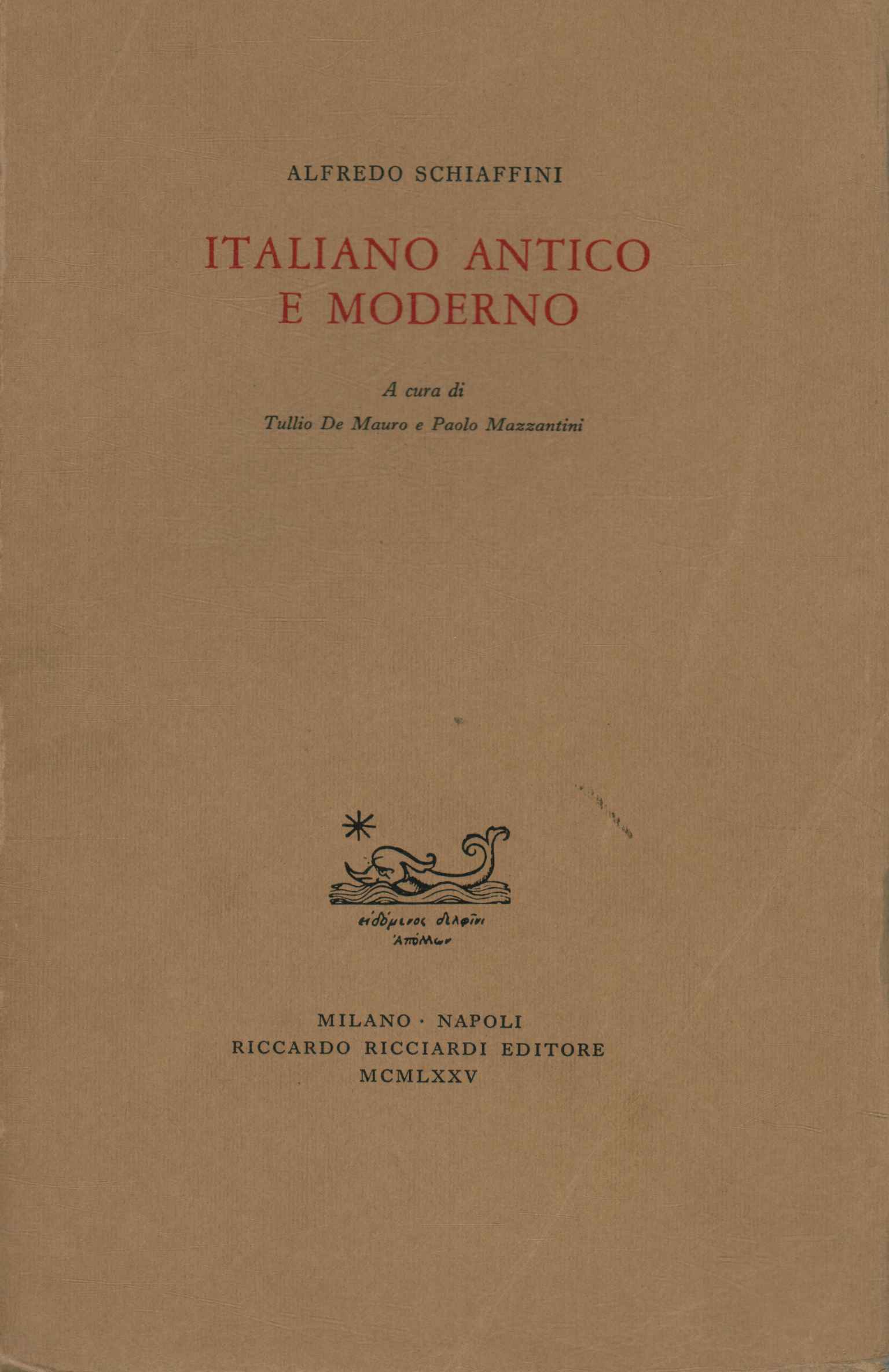 Italiano antiguo y moderno