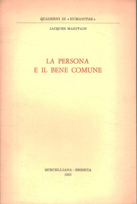 La persona e il bene comune