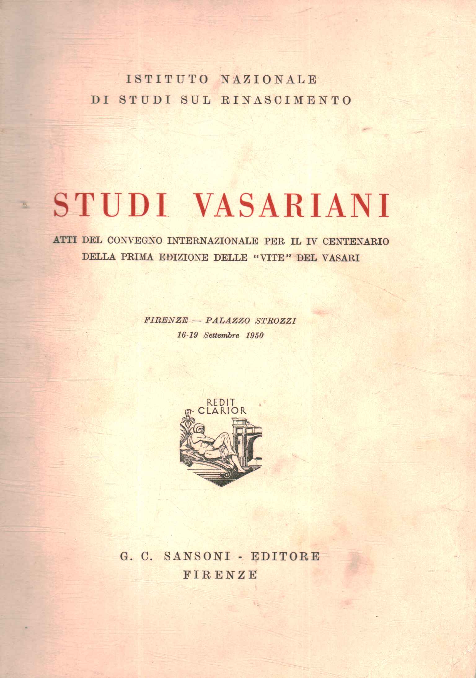 Vasari studies. Acts of the inter delivery