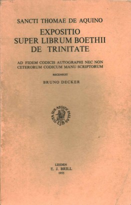 Expositio Super Librum Boethii de trinitae