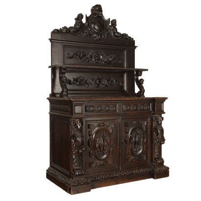 Buffet Ancien en Style Néo-Renaissance Italie Fin du XIXe Siècle