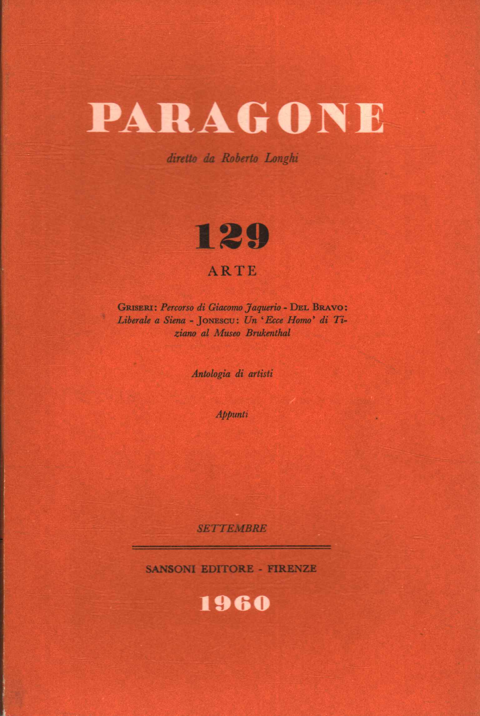 Paragone Arte (Año XI Número 129, bi,Paragone Arte (Año