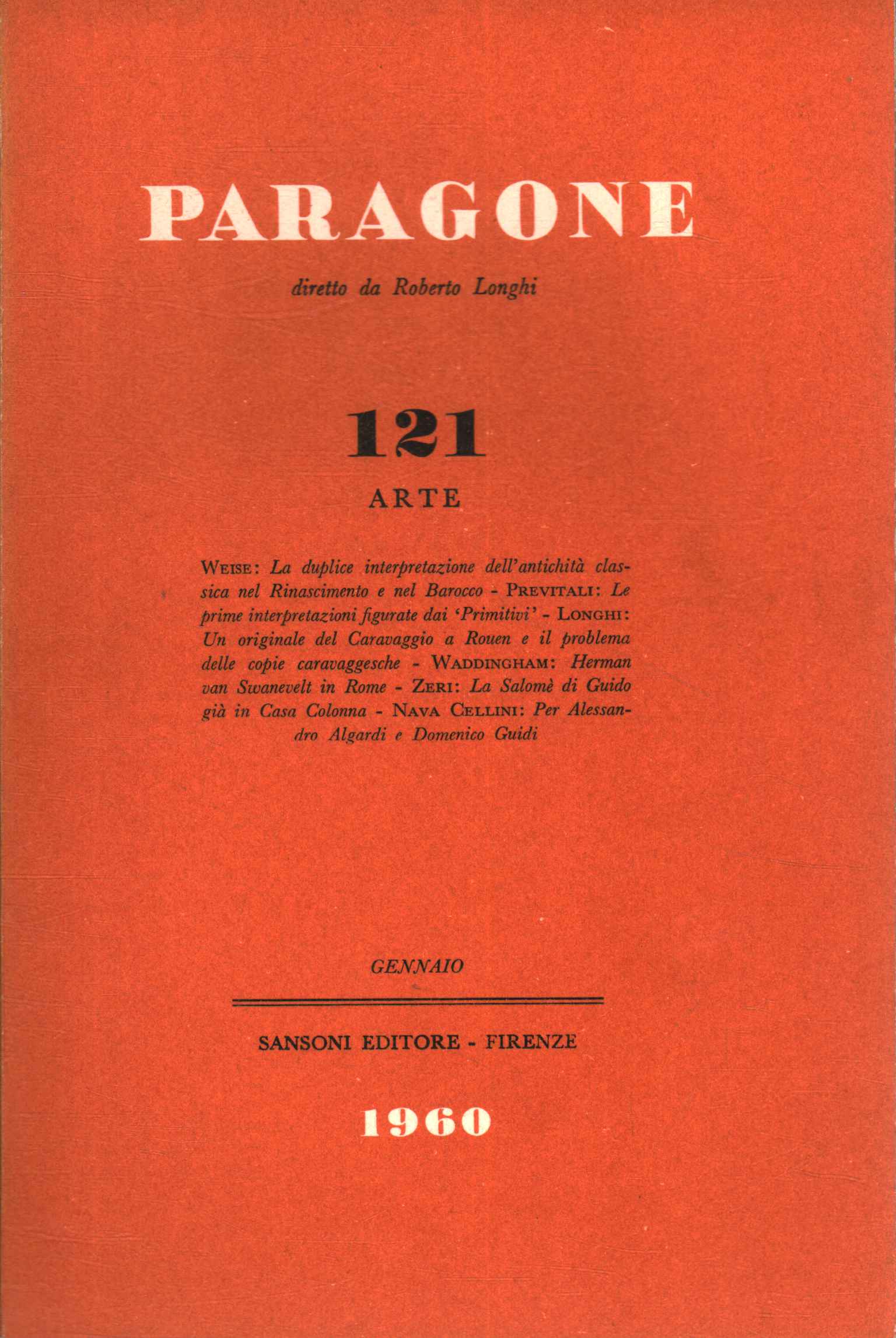 Paragone Arte (Jahrgang IX Nummer 121, bi,Paragone Arte (Jahrgang XI Nummer 121, bi,Paragone Arte (Jahrgang, Vergleich. Art (Jahrgang XI Nummer 121, geb