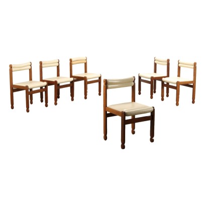 Groupe de 6 chaises, chaises années 60-70