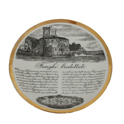 Plato de Piero Fornasetti especialidades de Liguria