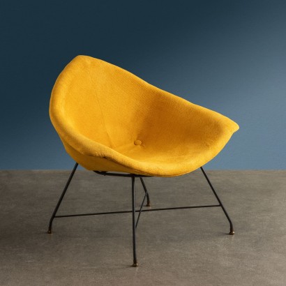 Saporiti Armchair Design Augusto Bozzi Vintage Italy 1950s