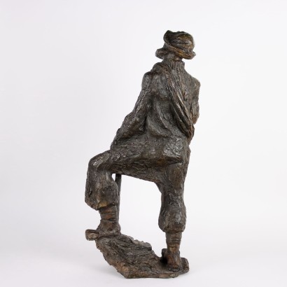 Scultura di Alpinista in Bronzo