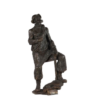 Sculpture d'alpiniste en bronze